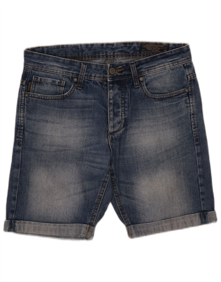 Jack & Jones muške traper kratke hlače male W30 plavi pamuk