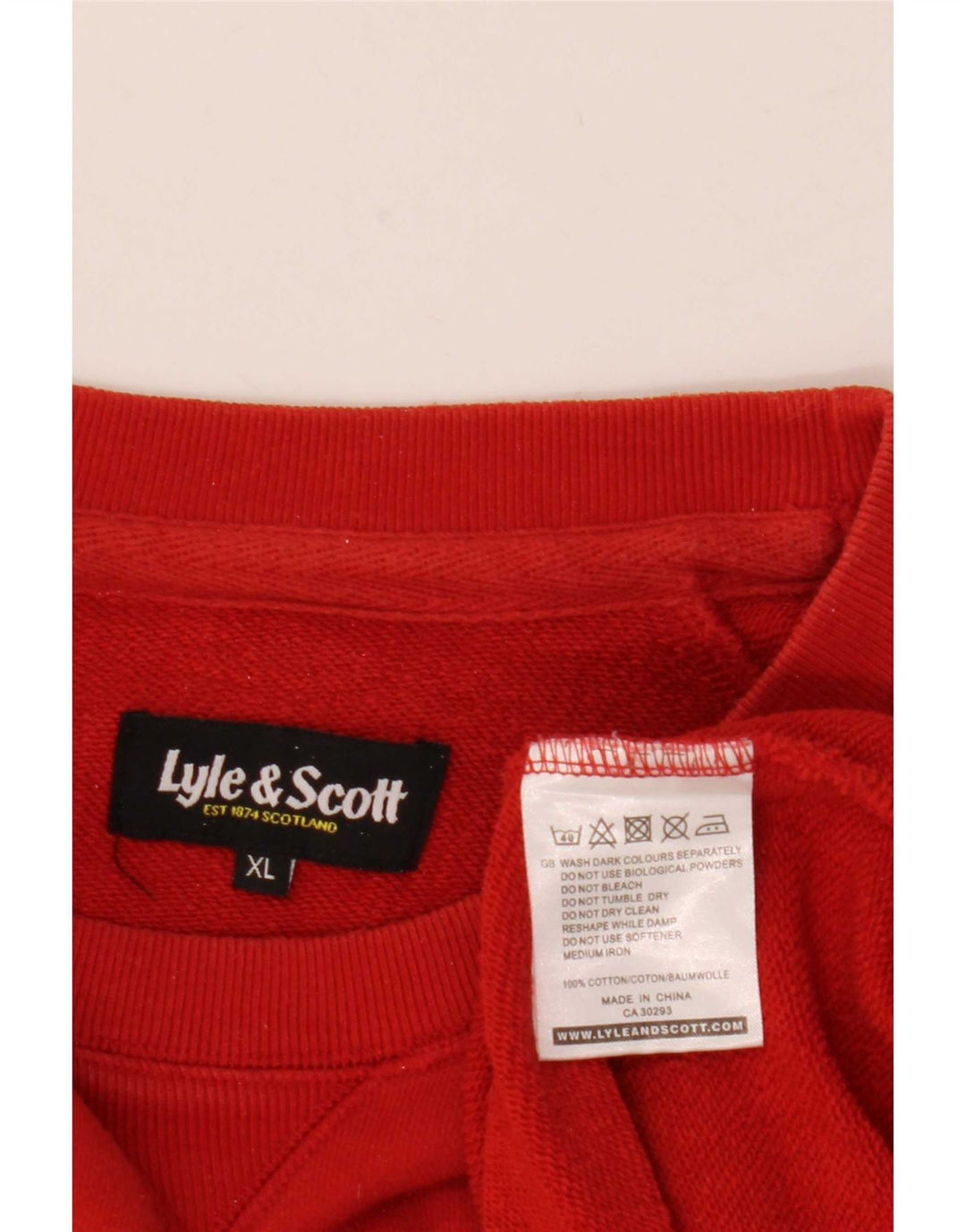 Lyle & Scott muški džemper XL, crveni pamuk