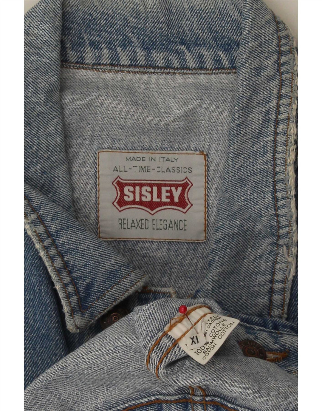 Sisley muška traper jakna UK 42 XL plavi pamuk
