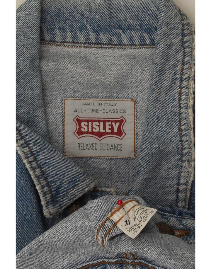 Sisley muška traper jakna UK 42 XL plavi pamuk