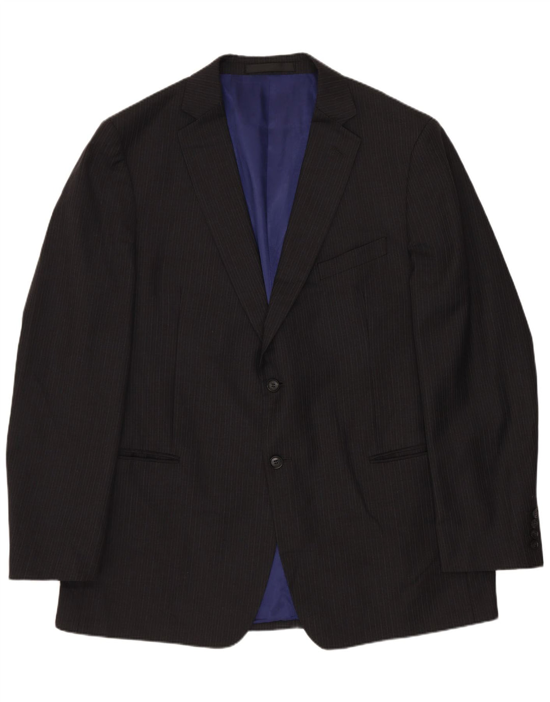 Marks & Spencer muški dugi sako sa 2 gumba UK 44 XL siva prugasta