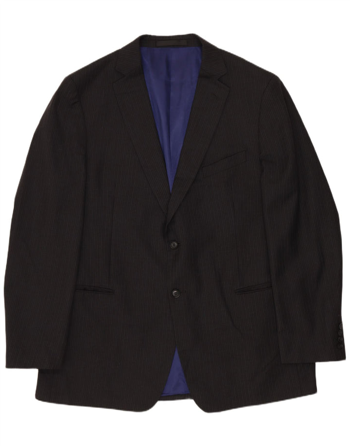 Marks & Spencer muški dugi sako sa 2 gumba UK 44 XL siva prugasta