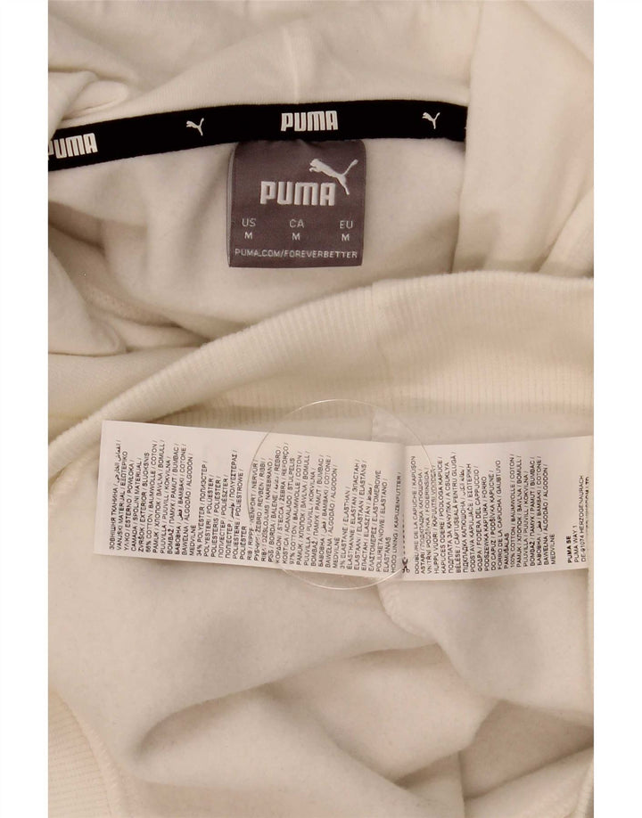 Puma muška majica s kapuljačom srednje veličine, bijeli pamuk