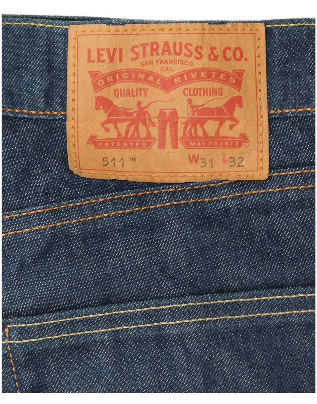 LEVI'S Womens 511 Slim Jeans W31 L32 Blue Cotton