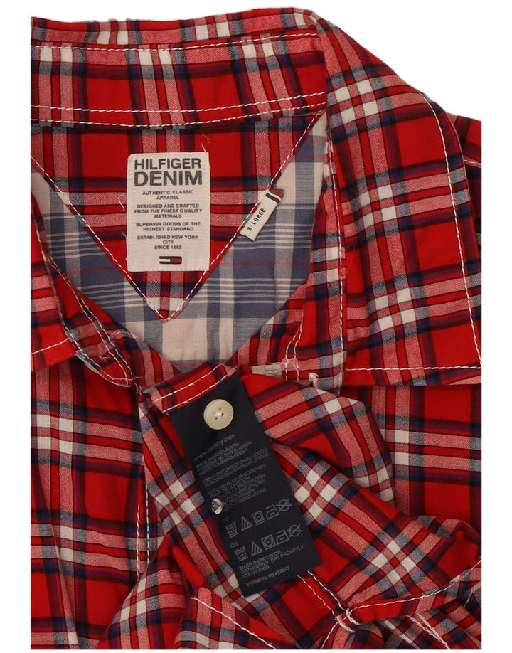 Tommy Hilfiger muška košulja XL crveni karirani pamuk