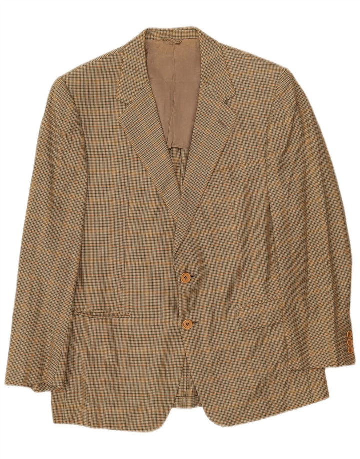 Burberrysova muška jakna sa 2 gumba IT 52 veliki bež karirani pamuk