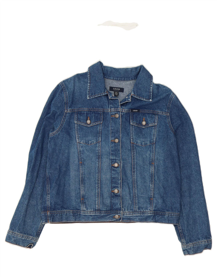 IZOD Womens Denim Jacket UK 16 Large Blue Cotton Vintage Izod and Second-Hand Izod from Messina Hembry 