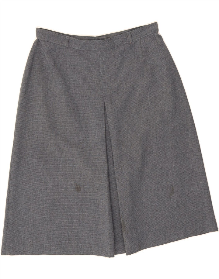 ST MICHAEL Womens A-Line Skirt UK 18 XL W32  Blue Polyester Vintage St Michael and Second-Hand St Michael from Messina Hembry 