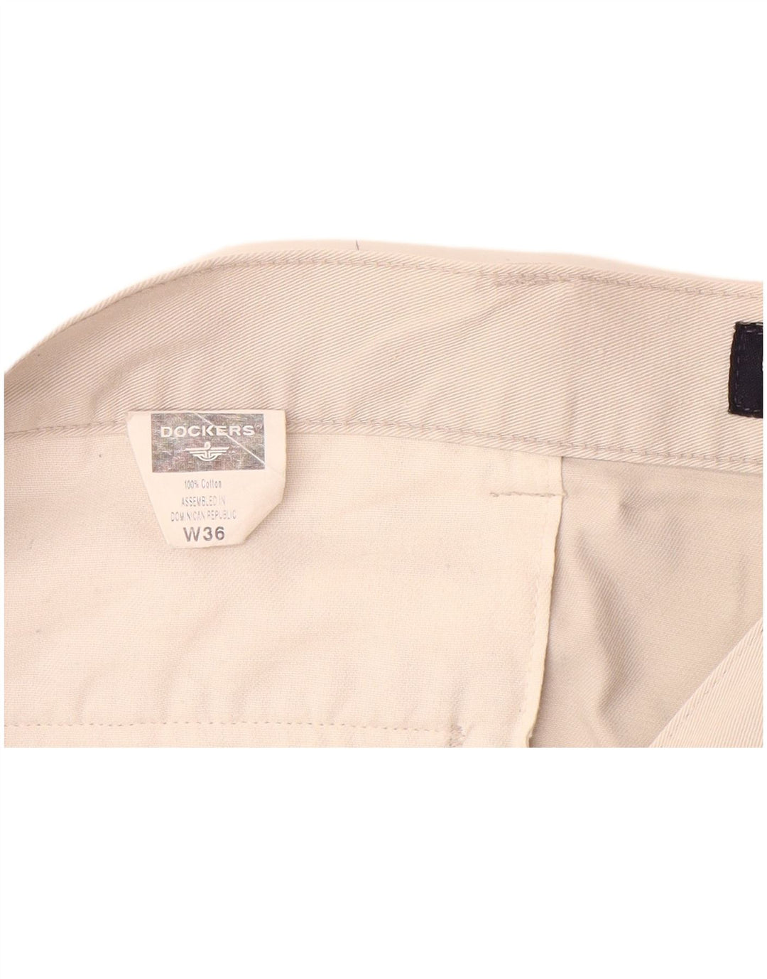 DOCKERS Mens Chino Shorts W36 Large Off White Cotton