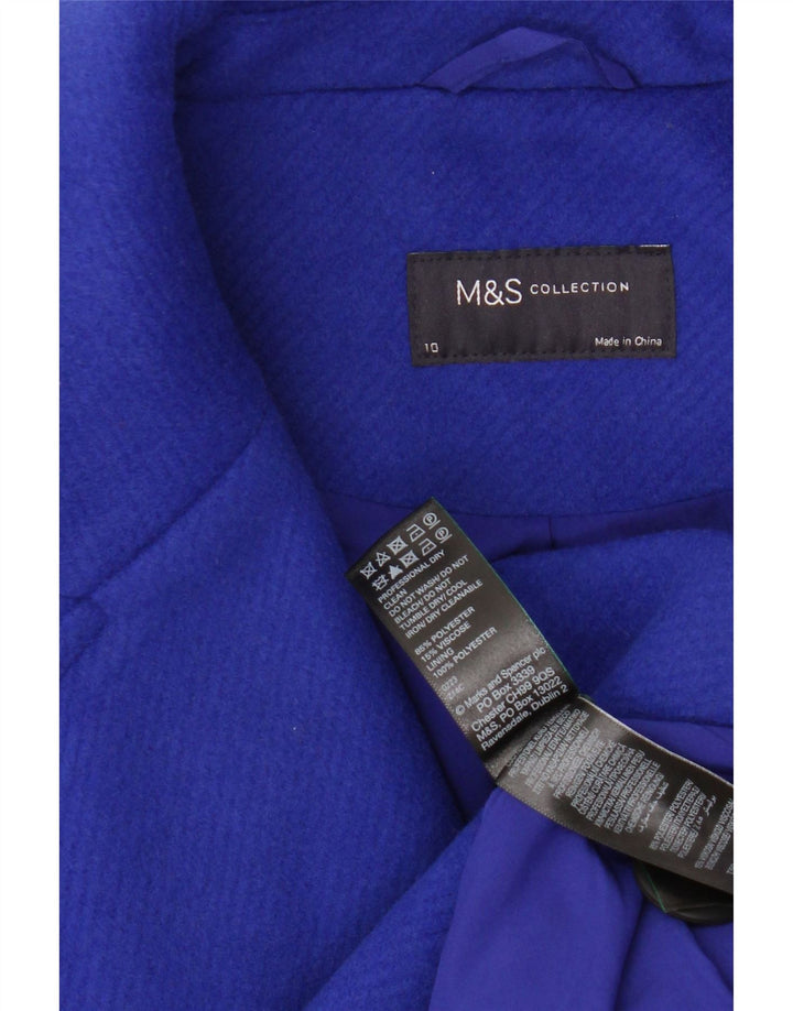 Marks & Spencer ženski preveliki kaput UK 10 Mali plavi poliester