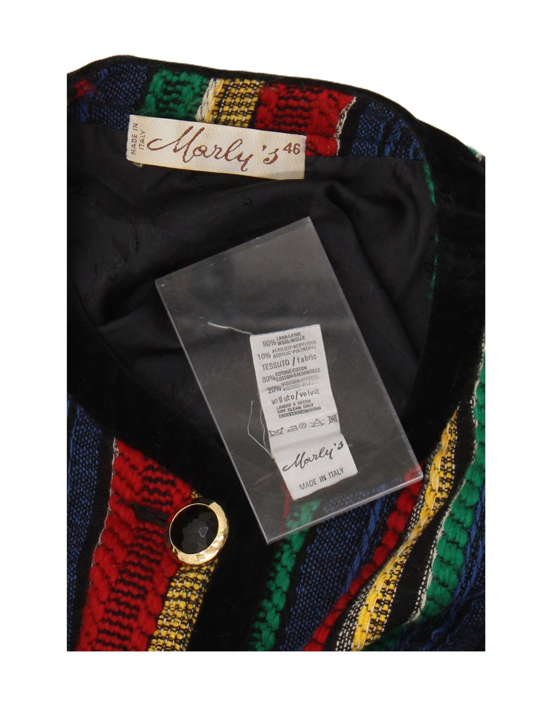 MORLY'S Ženska jakna sa 4 gumba IT 46 na velike raznobojne pruge