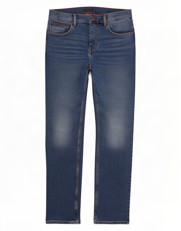 Tommy Hilfiger Mens Denton Straight Jeans W32 L32 Plavi pamuk