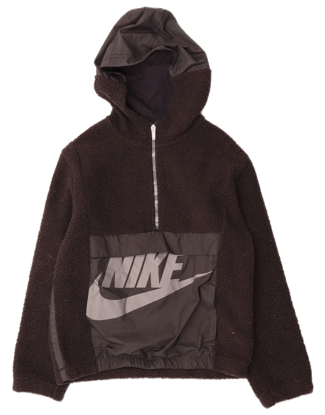 Nike Boys Graphic Zip Neck flis džemper 10-11 godina Srednje crni poliester