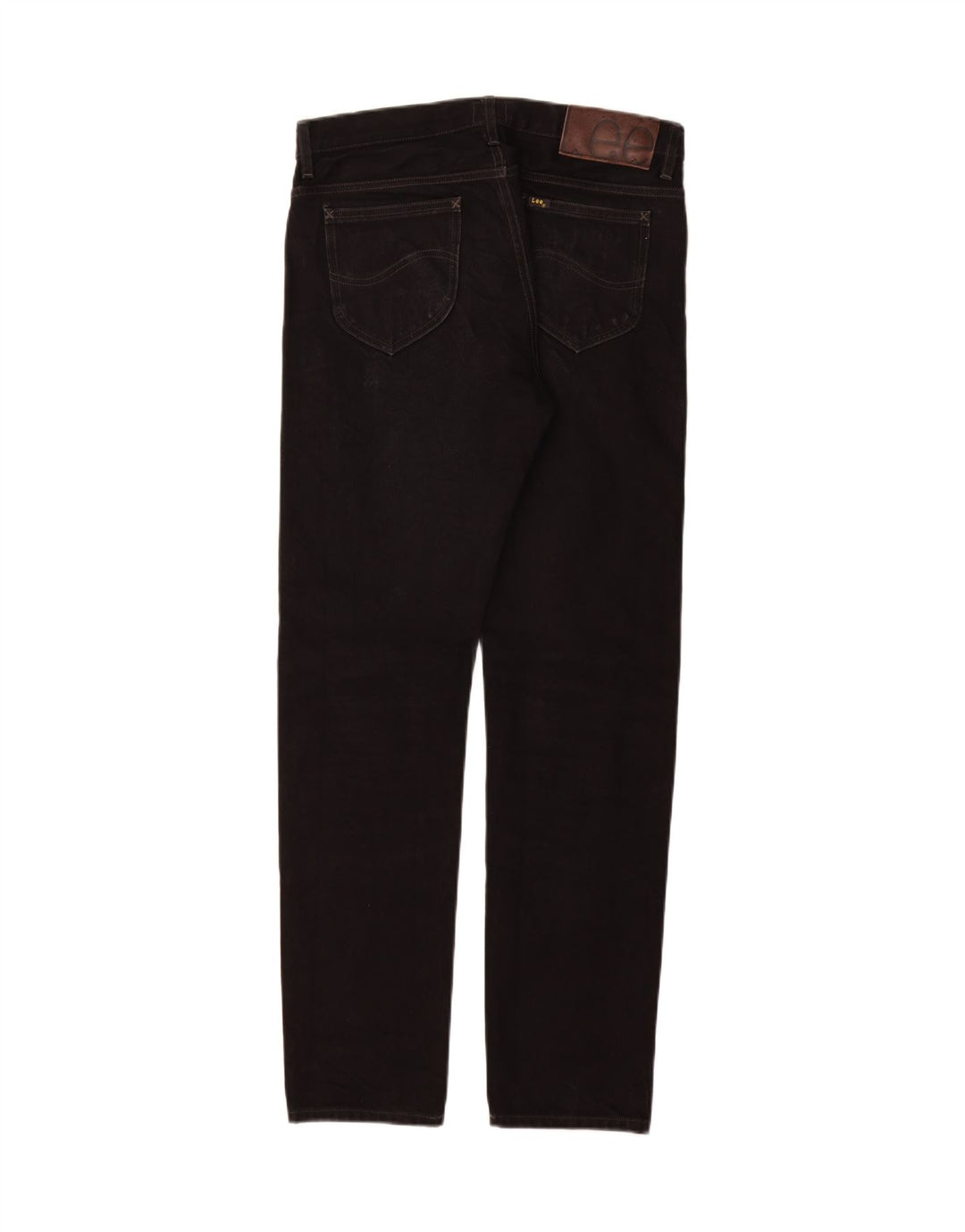 Lee Mens Rider Straight Jeans W30 L32 Crni pamuk