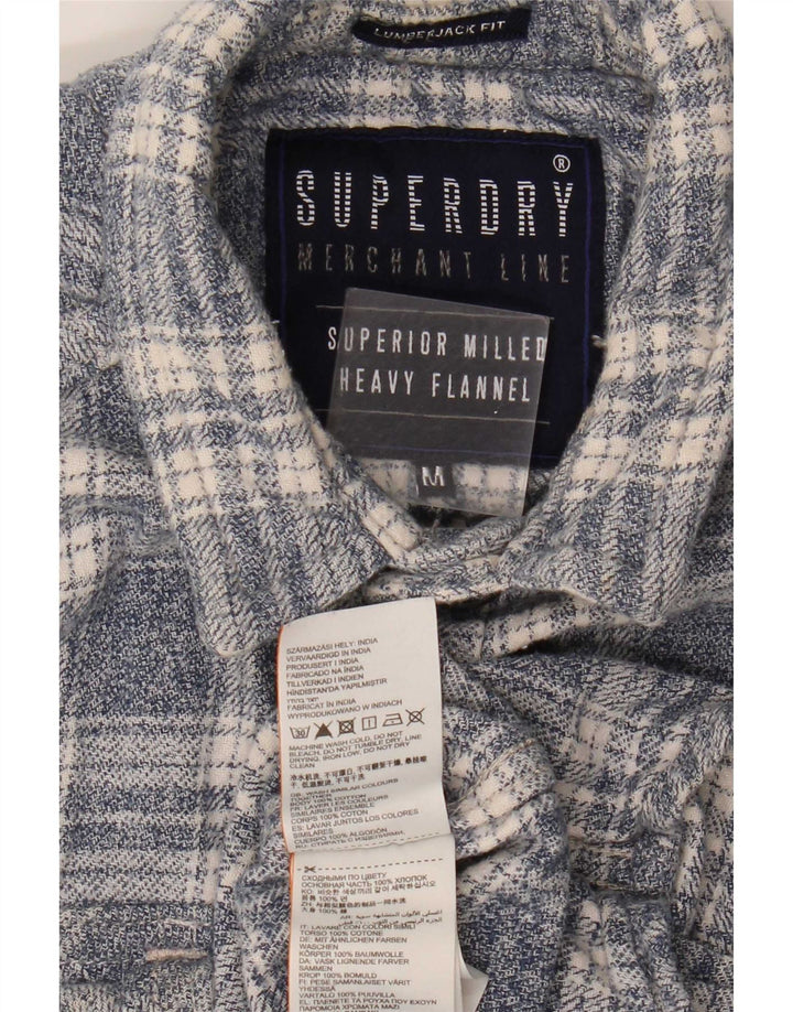 Superdry muška flanelska košulja, srednje sivi karirani pamuk