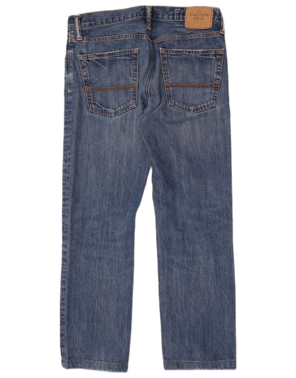 Abercrombie & Fitch muške ravne traperice W31 L30 plavi pamuk