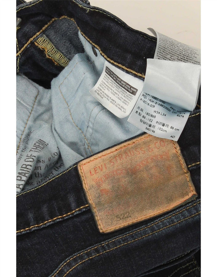 Levi's muške 522 uske traperice W34 L34 tamnoplavi pamuk