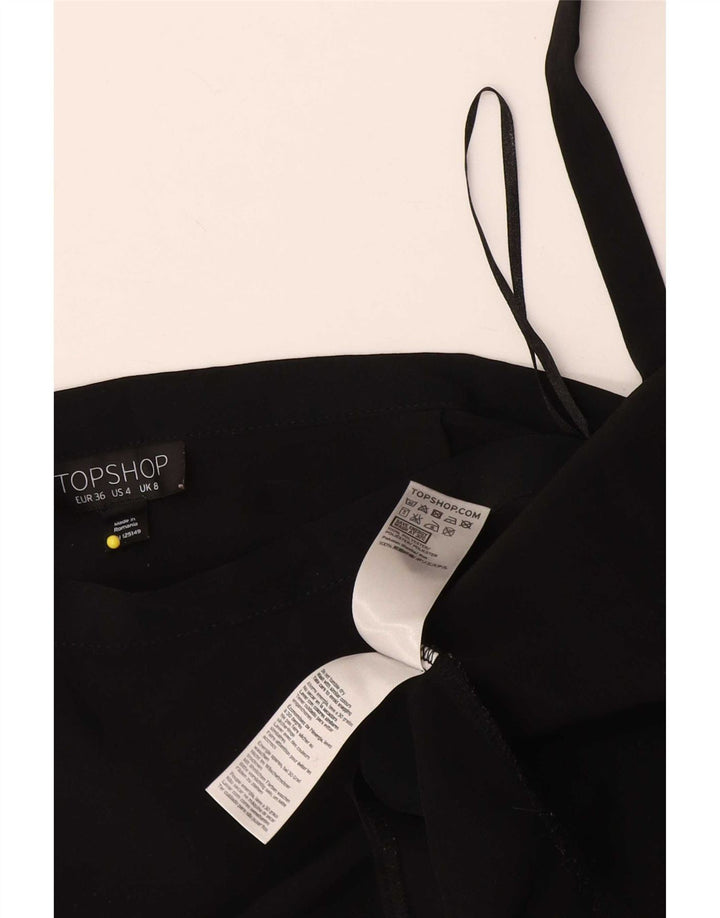 Topshop ženska maksi suknja s omotom UK 8 mala W26 crni poliester