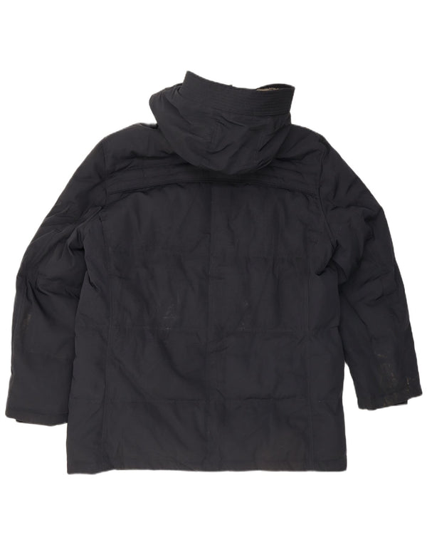 Marks & Spencer Mens Blue Harbor Podstavljeni kaput s kapuljačom UK 42 XL tamnoplavi