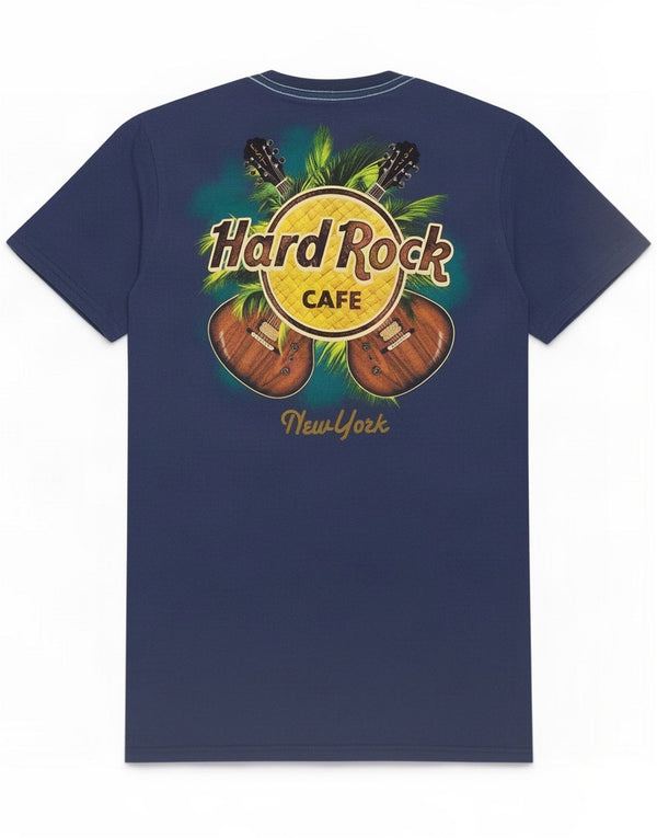Hard Rock Cafe Mens New York Graphic T-Shirt Majica Mali tamnoplavi pamuk