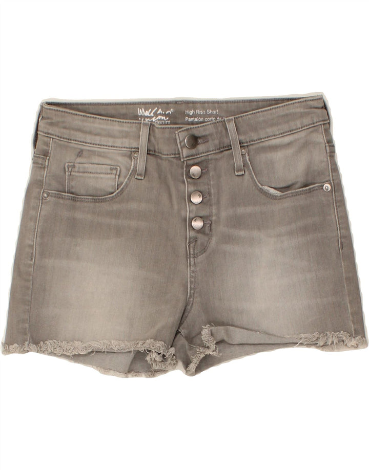 MOSSIMO Womens High Waist Denim Shorts US 6 Medium W28 Grey Cotton Vintage Mossimo and Second-Hand Mossimo from Messina Hembry 