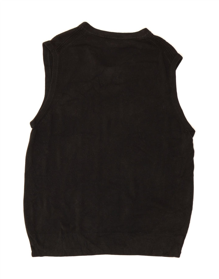 DOCKERS Mens Vest Tank Top XL Black Acrylic Vintage Dockers and Second-Hand Dockers from Messina Hembry 