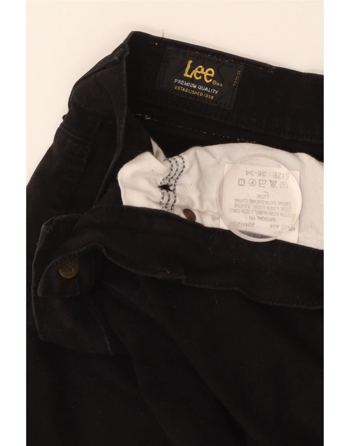 Lee Mens Brooklyn Straight Jeans W36 L28 Crni pamuk