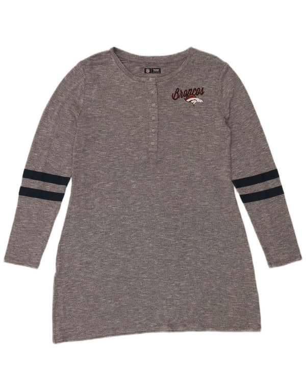 NFL ženska majica s grafičkim motivima Denver Broncos UK 18 XL siva prugasta