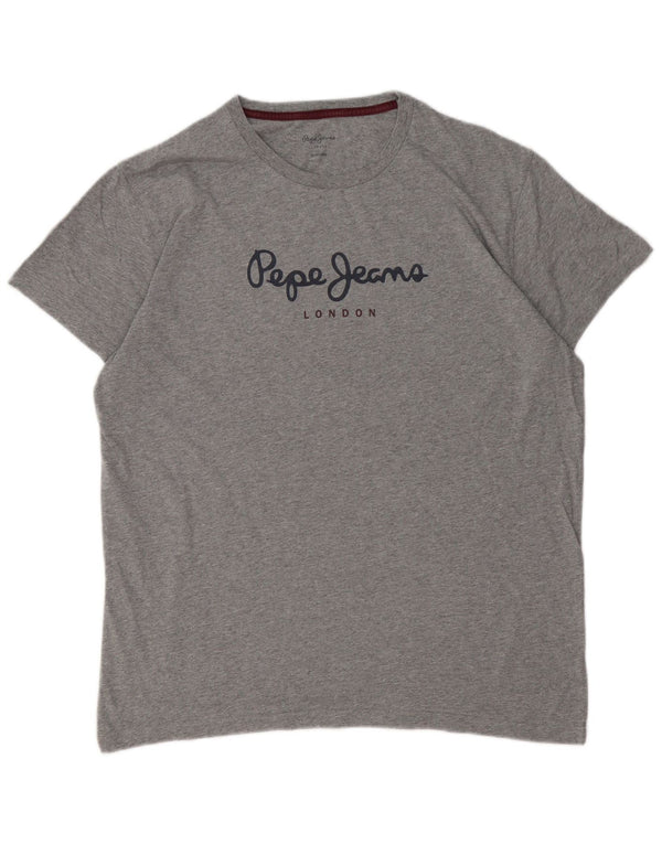 PEPE JEANS Ženska majica kratkih rukava Regular Graphic UK 18 XL siva