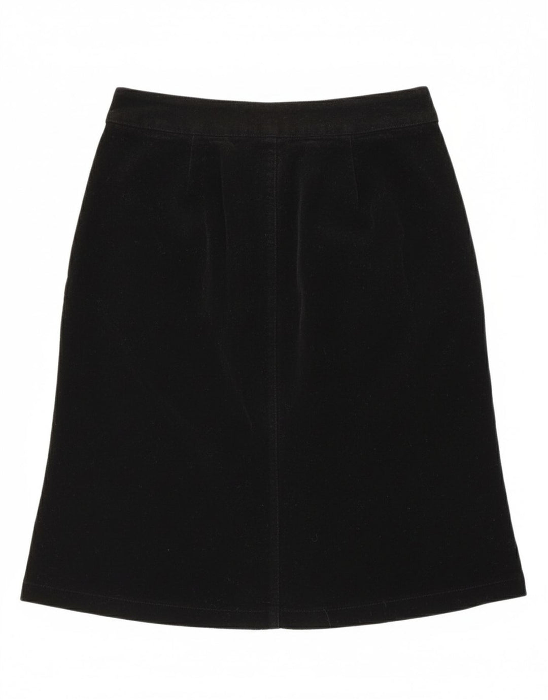 VINTAGE Womens A-Line Skirt IT 42 Medium W28  Black Cotton