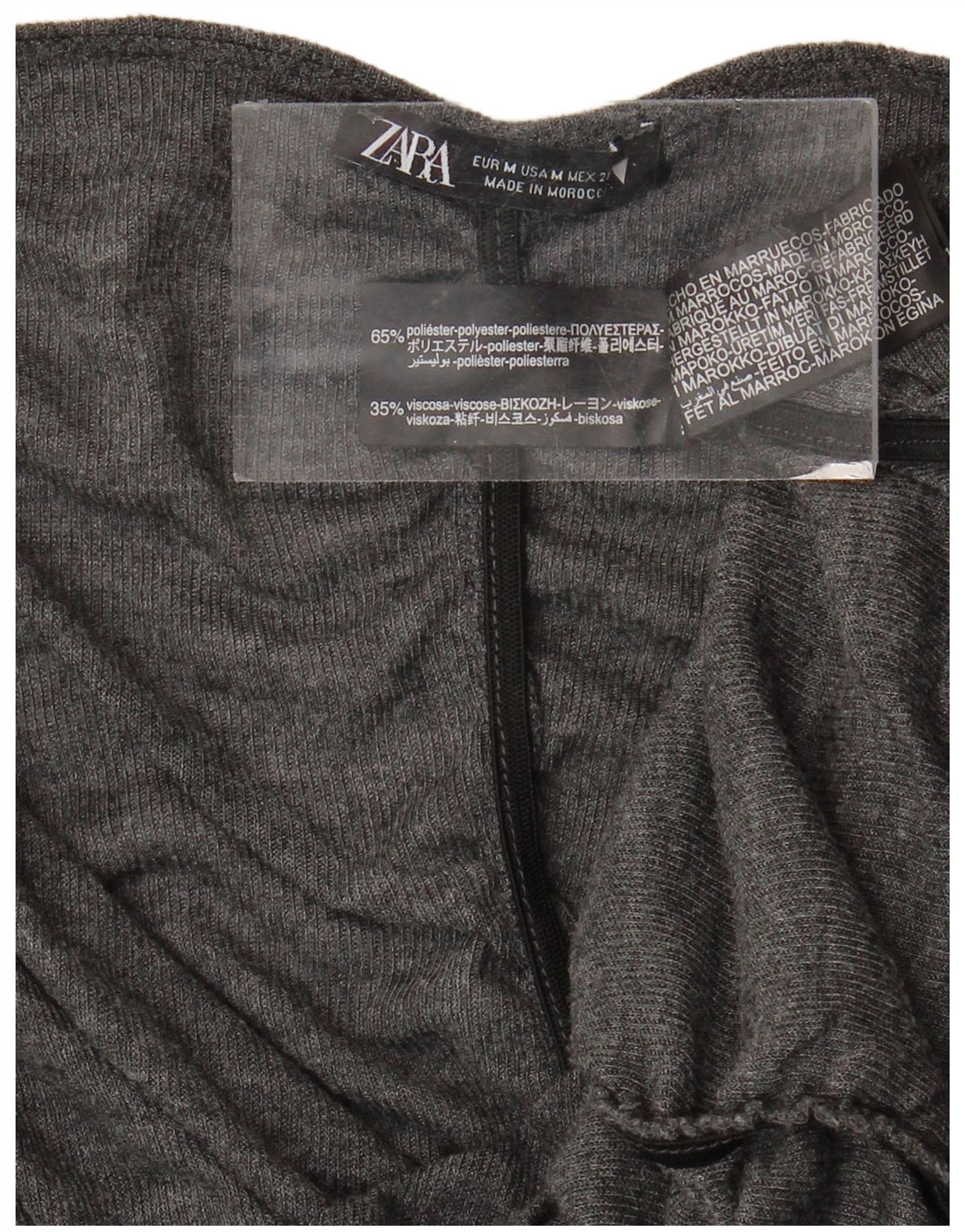 ZARA gornji dio ženske bluze UK 12 srednje sivi poliester