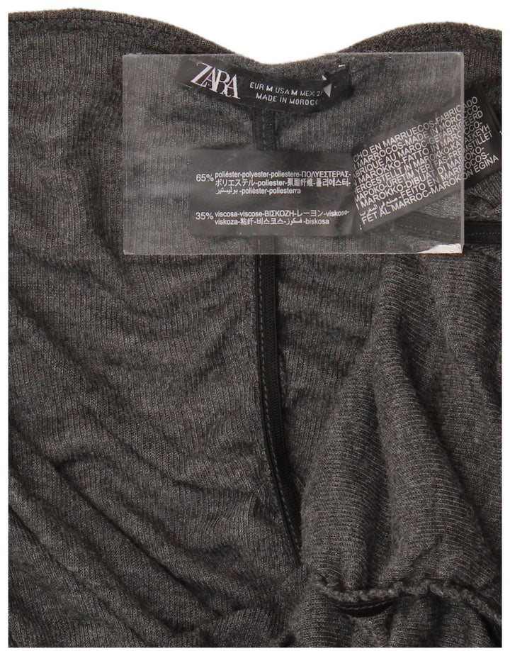 ZARA gornji dio ženske bluze UK 12 srednje sivi poliester