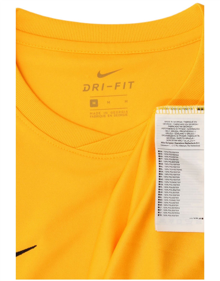 Nike Dri Fit Graphic majica dugih rukava srednje žute boje od poliestera