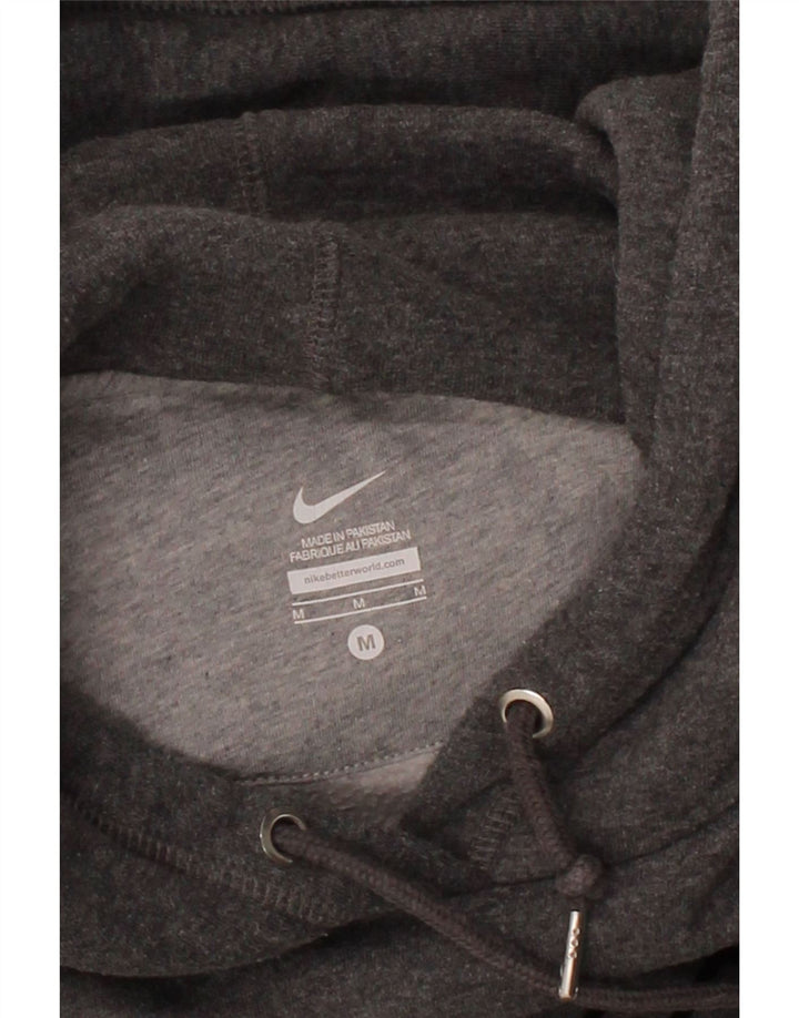 NIKE Womens Graphic Hoodie Jumper UK 14 Medium Grey Polyester Vintage Nike and Second-Hand Nike from Messina Hembry 