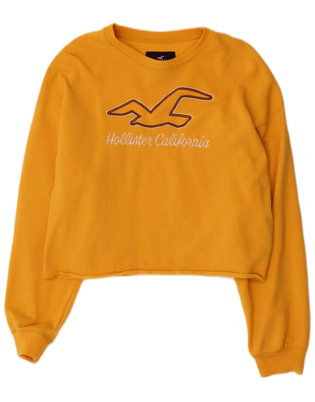 HOLLISTER Ženska skraćena majica s motivima UK 14 srednje žuti pamuk