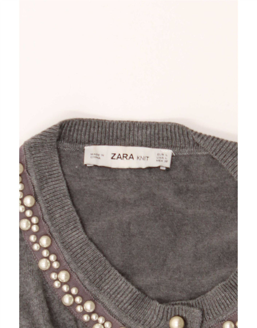 Zara ženski kardigan pulover UK 14 Large Grey