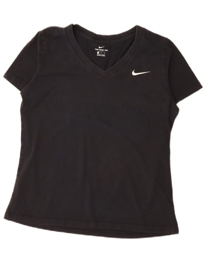 Nike Ženska majica kratkih rukava UK 14 Srednje crni pamuk
