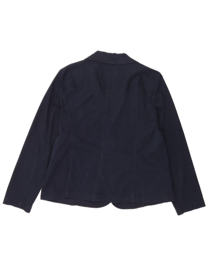 Laura Ashley Ženska jakna sa 2 gumba UK 18 XL tamnoplavi pamuk