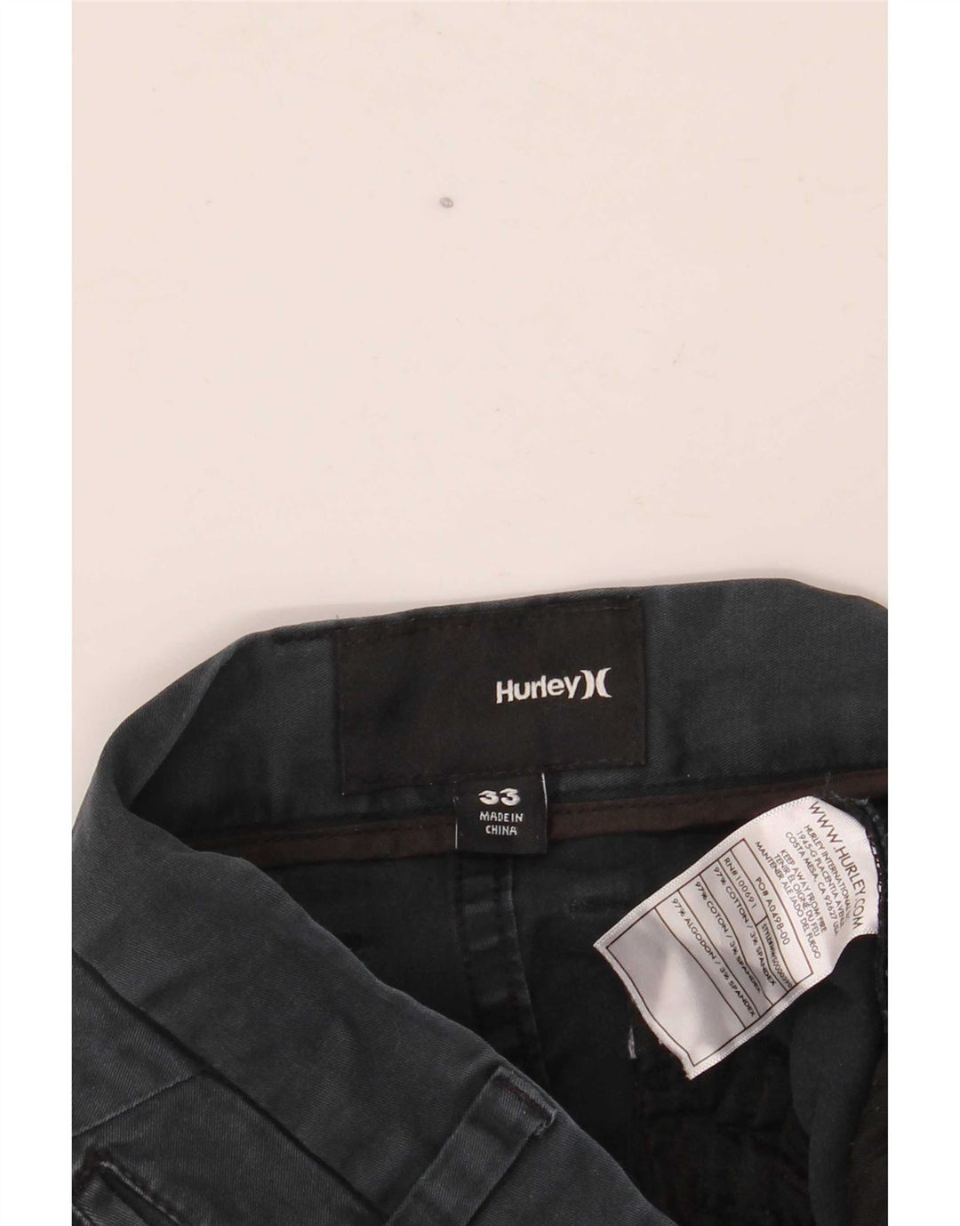 Hurley muške chino kratke hlače W33 srednje tamnoplavi pamuk