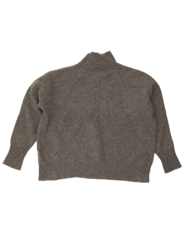 JOULES Ženski preveliki džemper s kornjačastim ovratnikom UK 18 XL Siva vunena