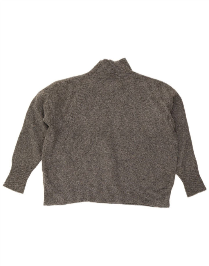 JOULES Ženski preveliki džemper s kornjačastim ovratnikom UK 18 XL Siva vunena