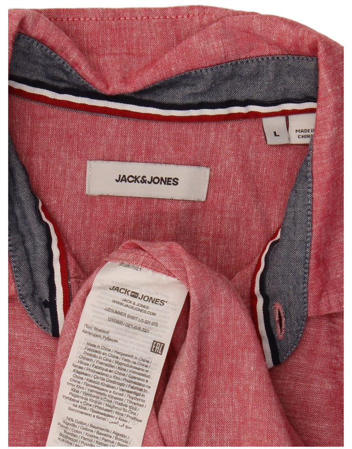 JACK & JONES muška košulja velika crvena pamuk