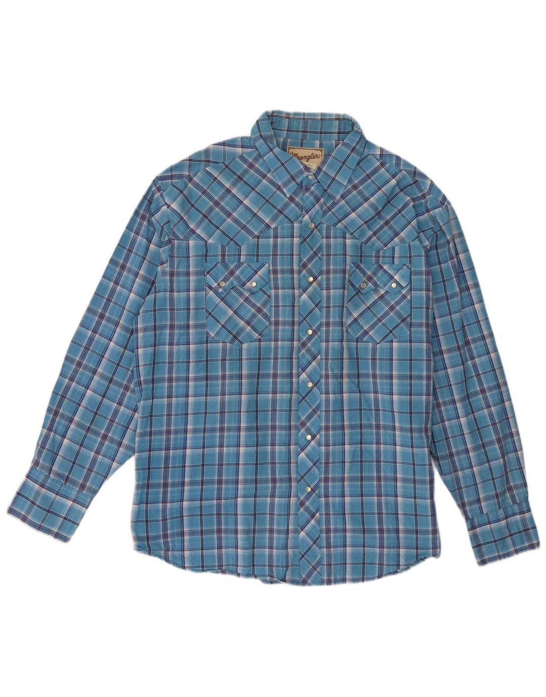 Wrangler muška košulja 2XL plavi karirani pamuk