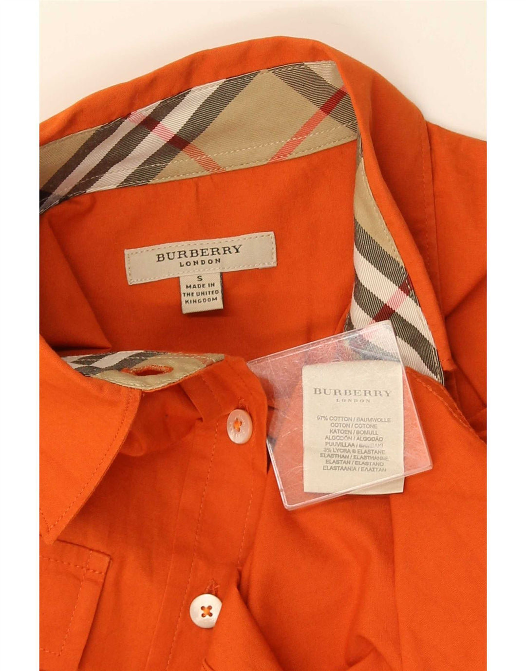 Burberry ženska košulja UK 10 mala narančasta pamuk