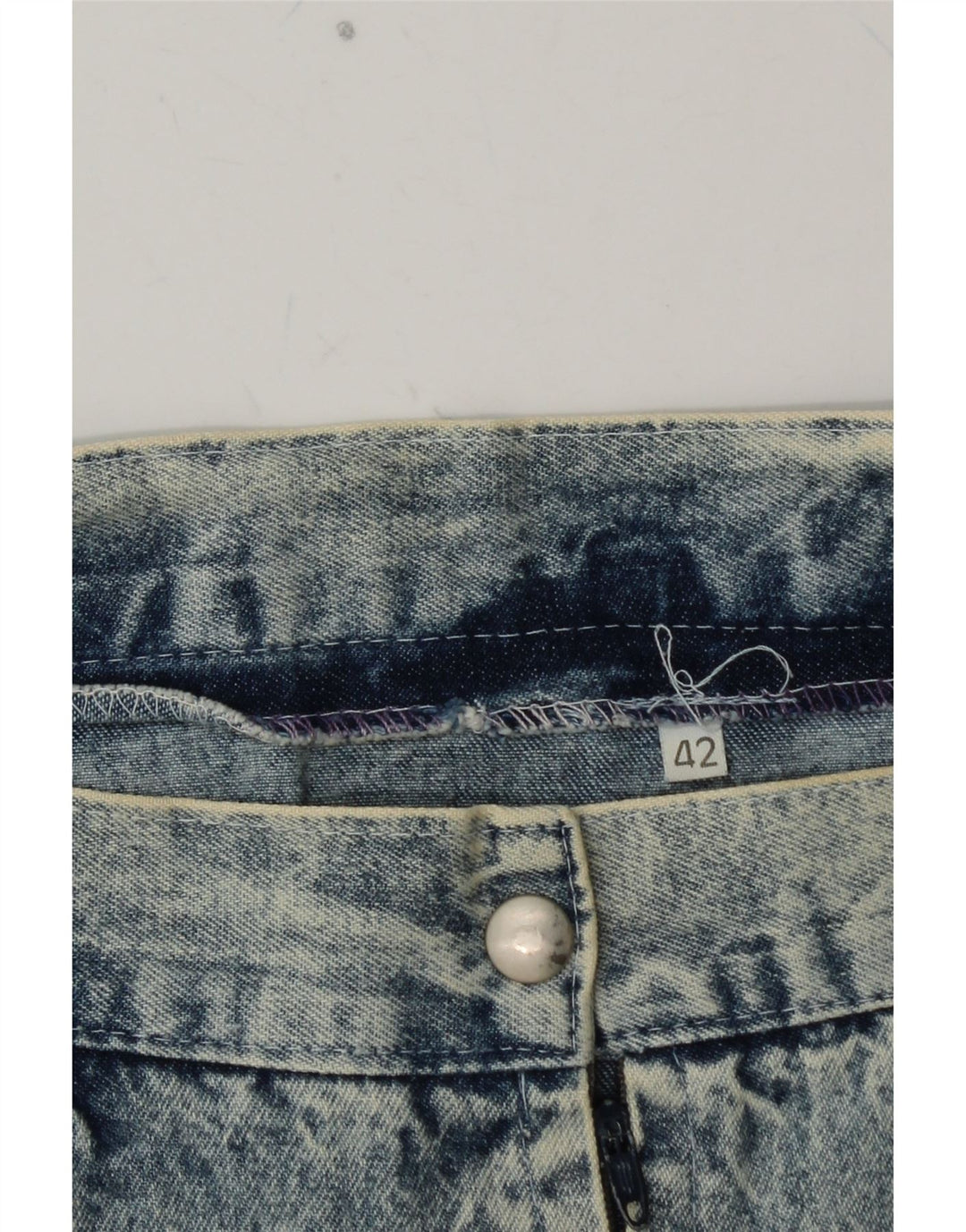 VINTAGE ženska traper suknja truba IT 42 srednje W26 plava cvjetna