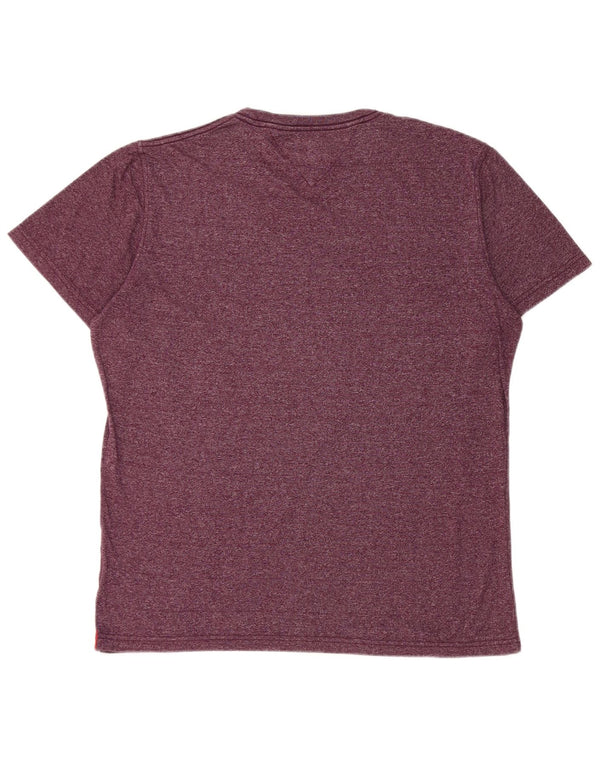 Tommy Hilfiger Muška majica kratkih rukava s grafičkim motivima 2XL Bordo Flecked