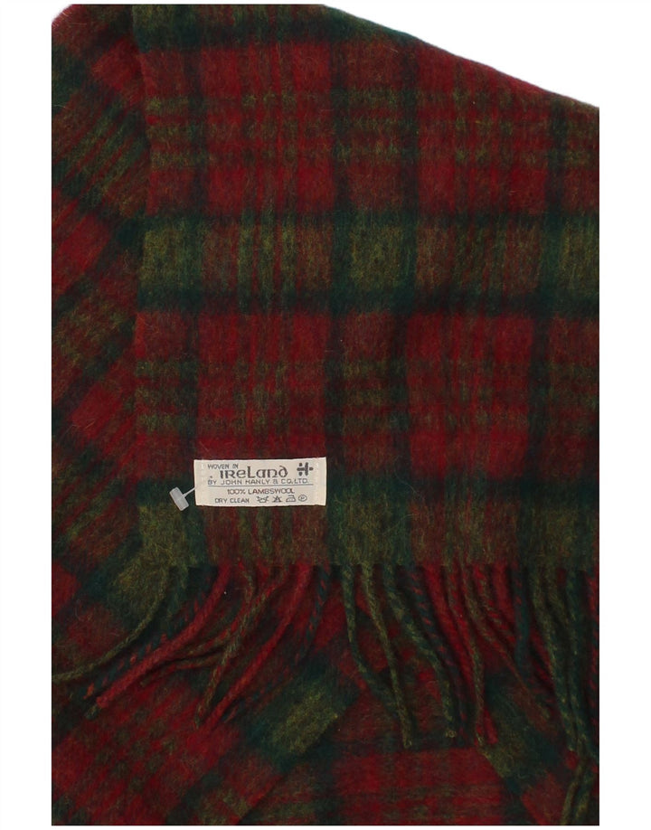 John Hanly&Co Ltd Ženski pravokutni šal jedne veličine Crveni karirani klasični