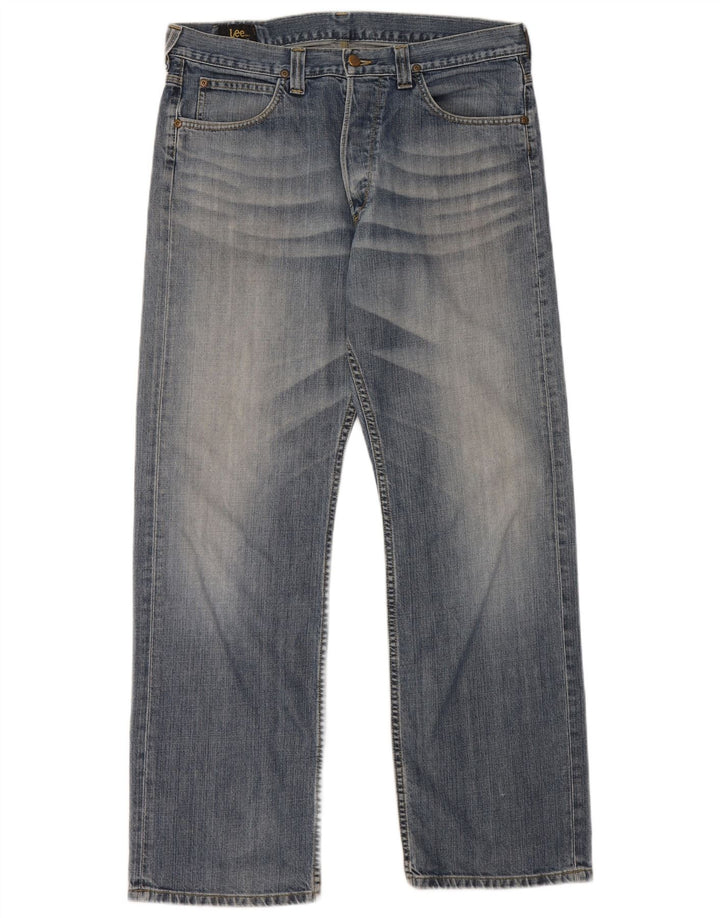 Lee Mens Nash Straight Jeans W34 L32 Plavi pamuk
