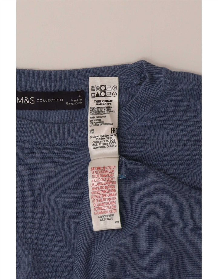Marks & Spencer ženski džemper s okruglim izrezom UK 16 Large Blue