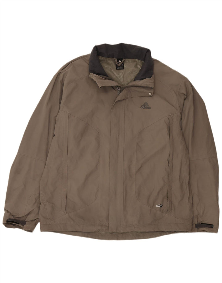 Adidas muška kišna jakna UK 40 Large kaki najlon